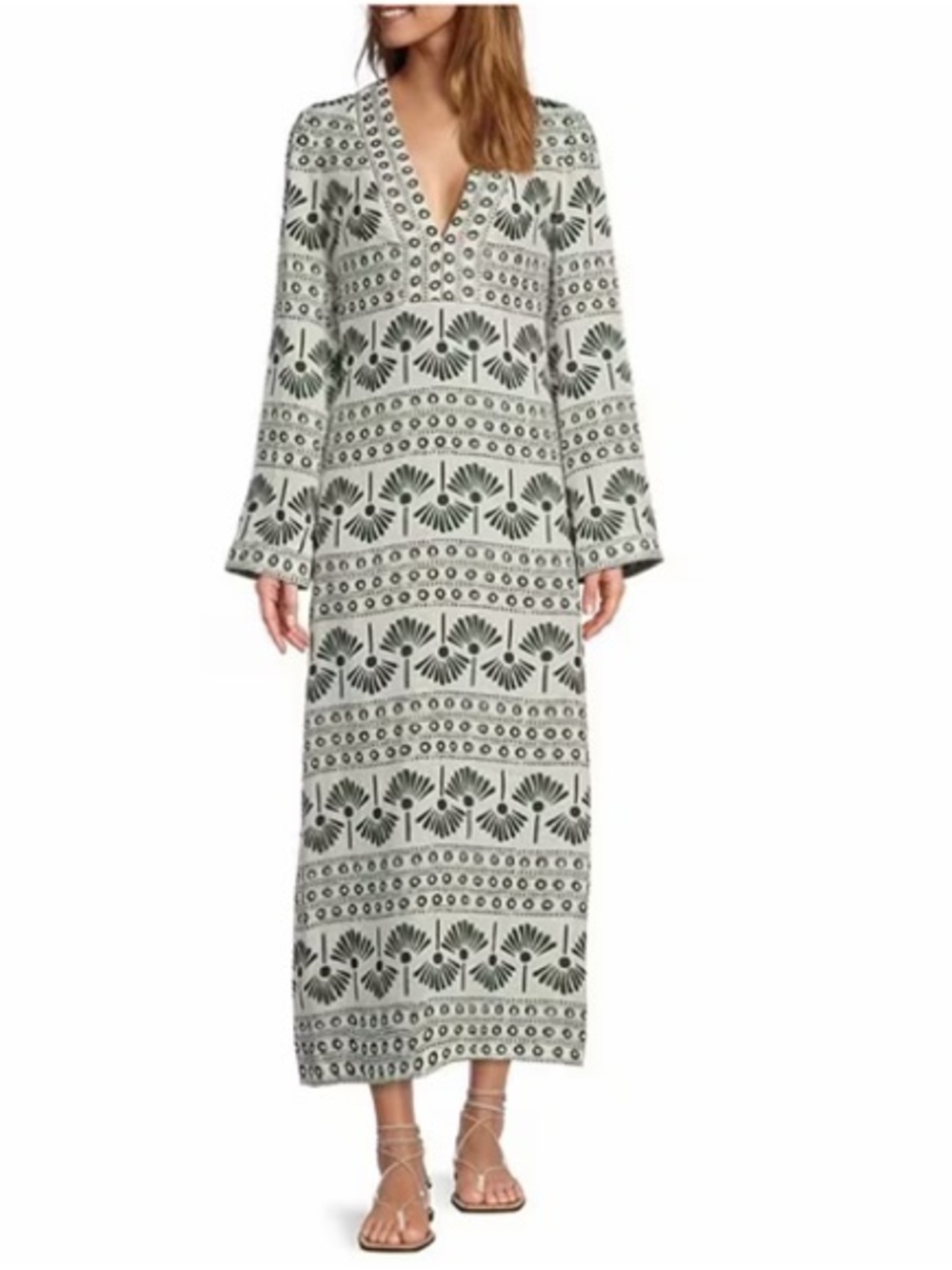 Nat Note x Antonio Melani Palmer Palm Print Dress, size medium